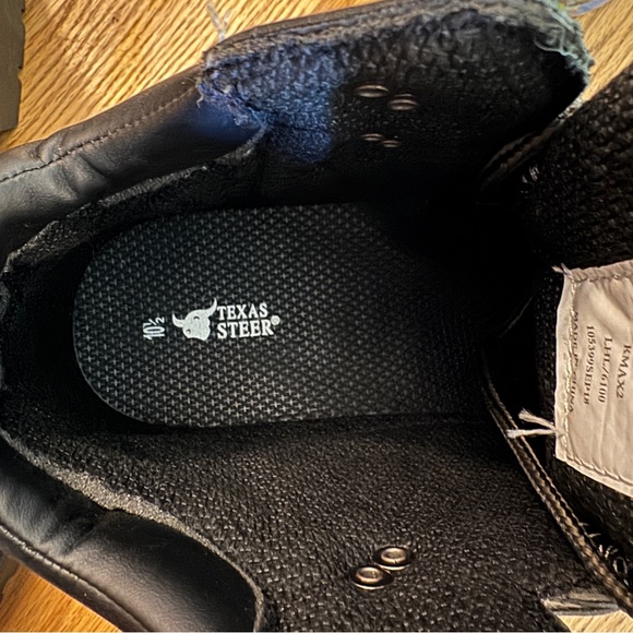 NEW Texas Steer Boots Men’s Size 10.5 KMAX2 Soft Toe Work Black Slip Resistant - Picture 12 of 12